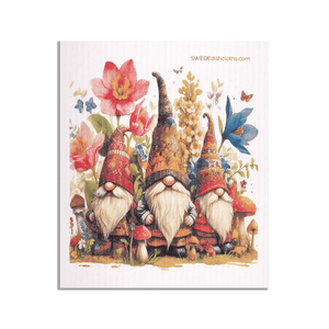 Eco-Friendly Swedish Dishcloths - Mixed Gnomes Set of 3 (Paper Towel Replacements, One of Each Design) - SWEDEdishcloths.com