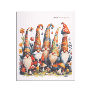 Eco-Friendly Swedish Dishcloths - Mushroom Hat Gnomes (Paper Towel Replacement) - SWEDEdishcloths.com