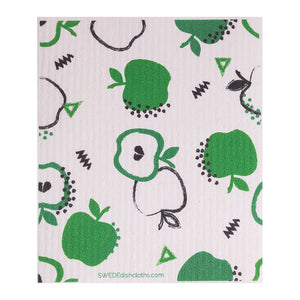 Swedish Dishcloth (Green Apples) Single Paper Towel Replacement| Swededishcloths