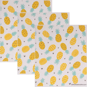 Swedish Dishcloth (Pineapple Collage) Set of 3 Paper Towel Replacements | Swededishcloths