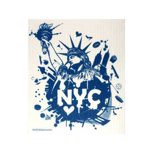 NYC Blue Liberty One cloth Swedish Dishcloths | ECO Friendly Absorbent Cleaning Cloth