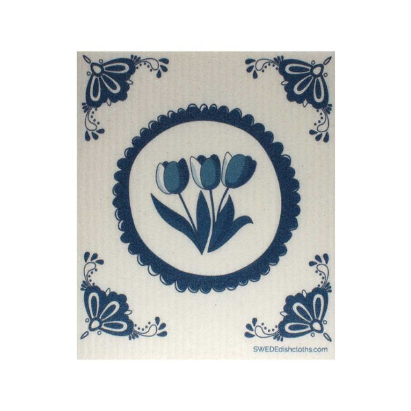 Swedish Dishcloths "Dutch Tulips" One Dishcloth | ECO Friendly Reusable Absorbent Cleaning Cloth
