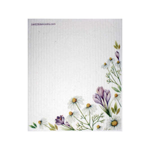 Chamomile Flowers Swedish Dishcloths | ECO Friendly Absorbent Cleaning Cloth - SWEDEdishcloths.com