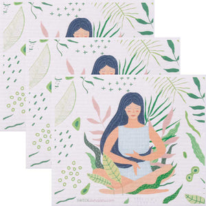 Meditation Set of 3 cloths (One of each design) Swedish Dishcloths ECO Absorbent Cleaning Cloth - SWEDEdishcloths.com
