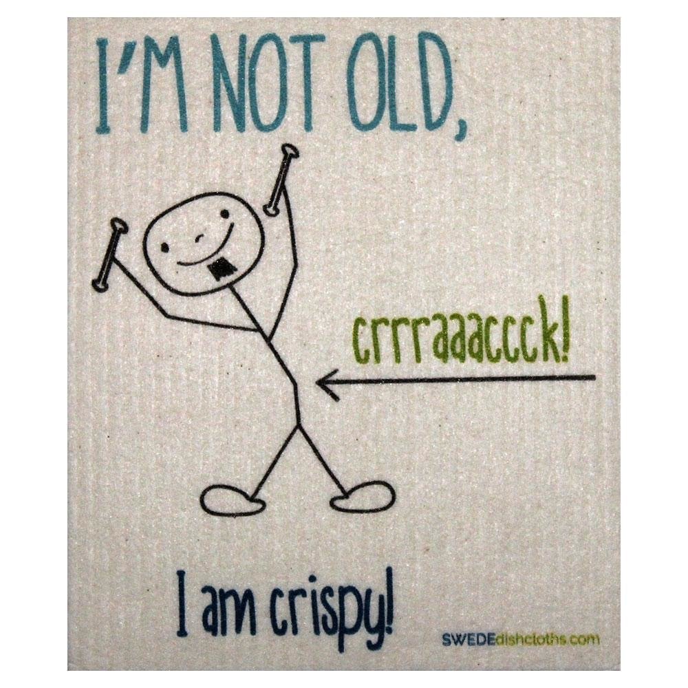 StickMan Sayings Im not Old One Swedish Dishcloths | ECO Friendly Absorbent Cleaning Cloth | Reusable Cleaning Wipes - SWEDEdishcloths.com