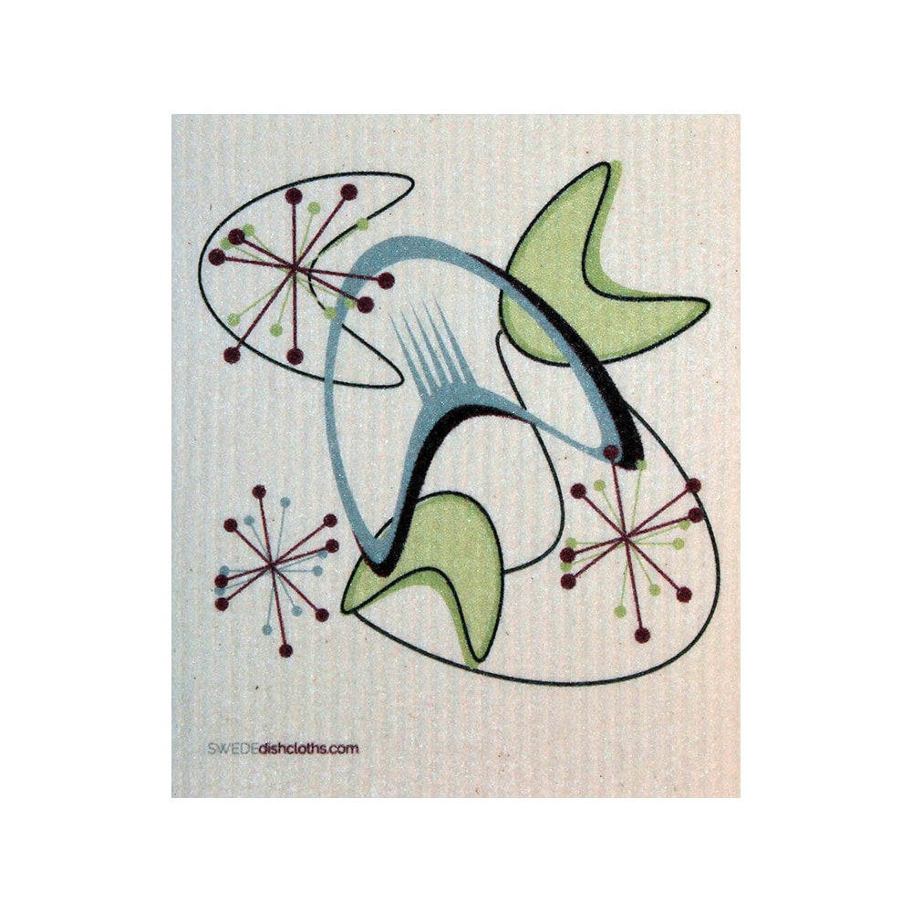 Swedish Dishcloth One Swedish Dishcloth Mid Century Retro Design - 1