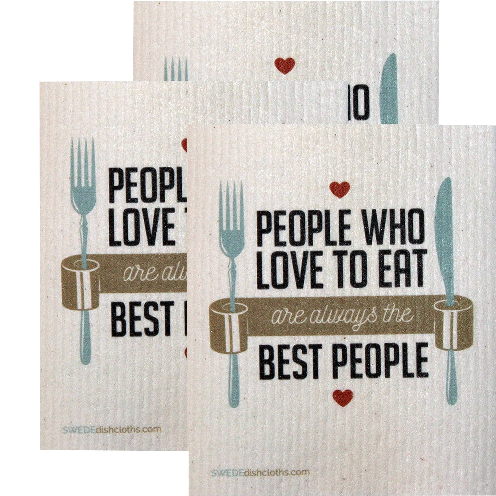 Swedish Dishcloth Set of 3 each Swedish Dishcloths Best People Design