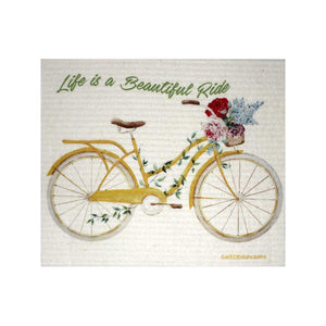 Swedish Dishcloths Bike Sayings Set of 3 cloths (one of each design) Eco Friendly Absorbent Cleaning Cloth - SWEDEdishcloths.com