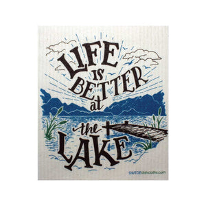 Swedish Dishcloths Lake Life Set of 3 cloths (one of each design) Eco Friendly Absorbent Cleaning Cloth - SWEDEdishcloths.com